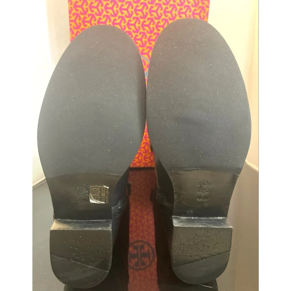 Tory Burch Marlene  Black Leather Riding Boots Women's SZ 9.5 M Knee-High Boots - Picture 13 of 15